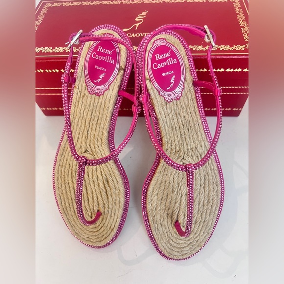 René Caovilla Crystal Slingback Sandals - Picture 5 of 5